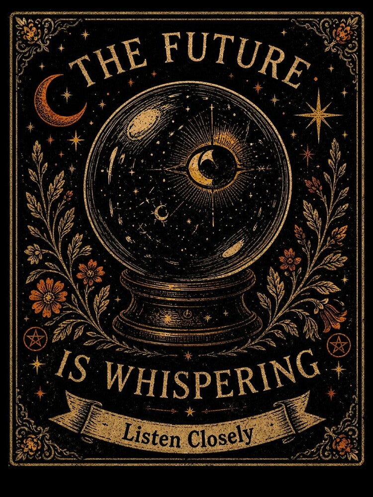 The Future Is Whispering Gothic Crystal Ball by Modern Antique Atelier