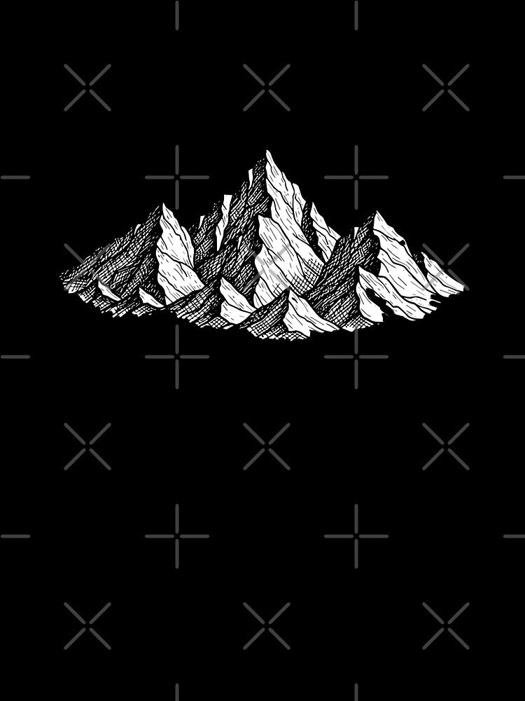 Minimalist Hand Drawn Mountain Peaks by PopStars1993