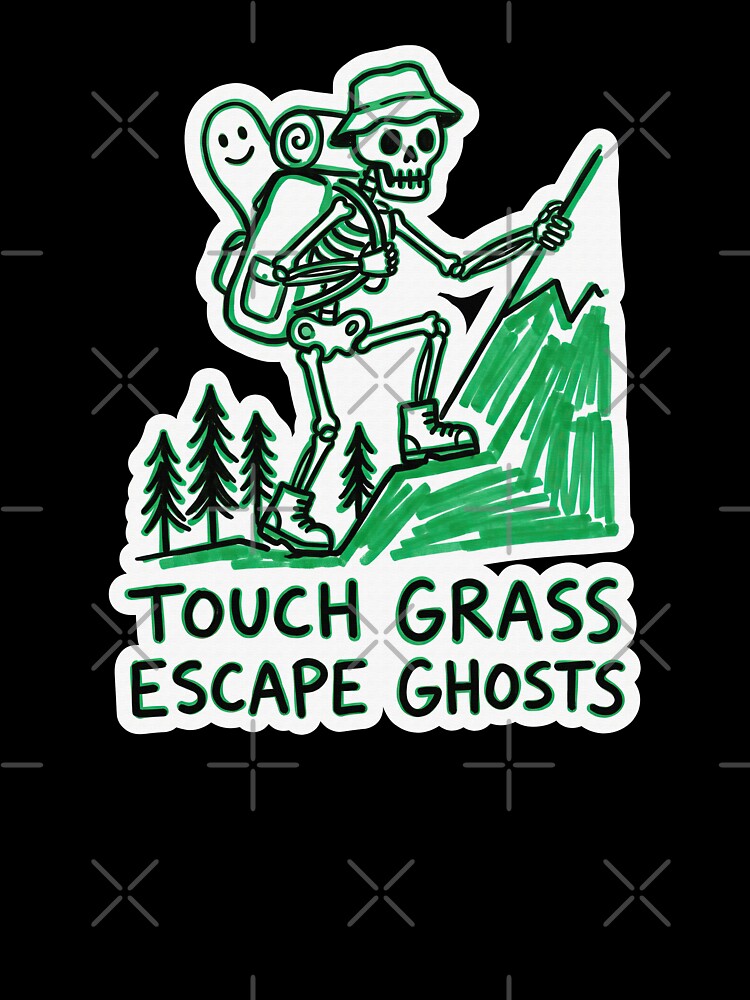 Touch Grass Escape Ghosts Halloween Skeleton Comic by Flying Doggo