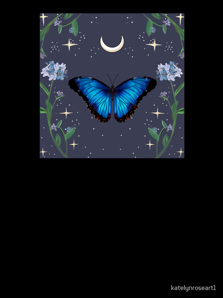 Blue morpho butterfly by katelynroseart1