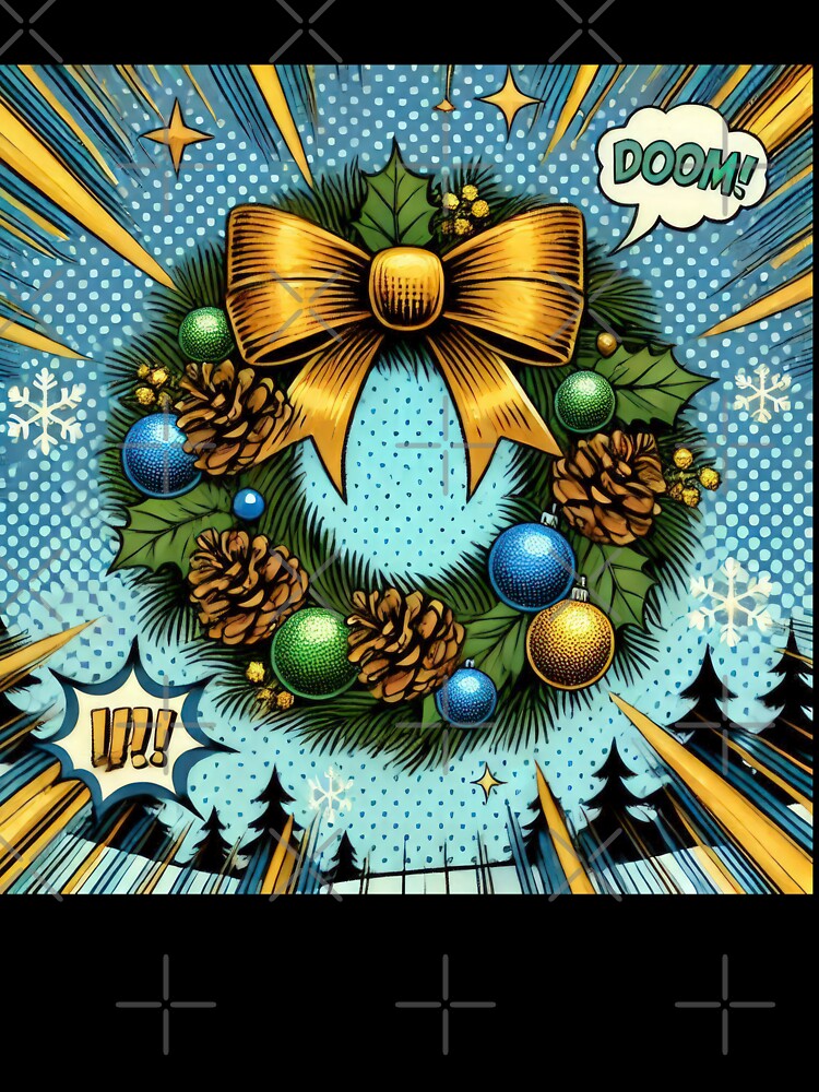Christmas Vintage pop art wreath,christmas Vintage by Expressions-Sel