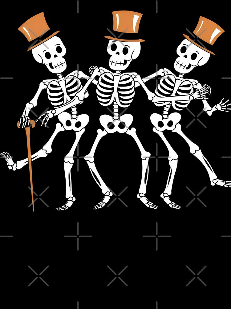 Dancing skeleton trio. by MyHappyArtShop