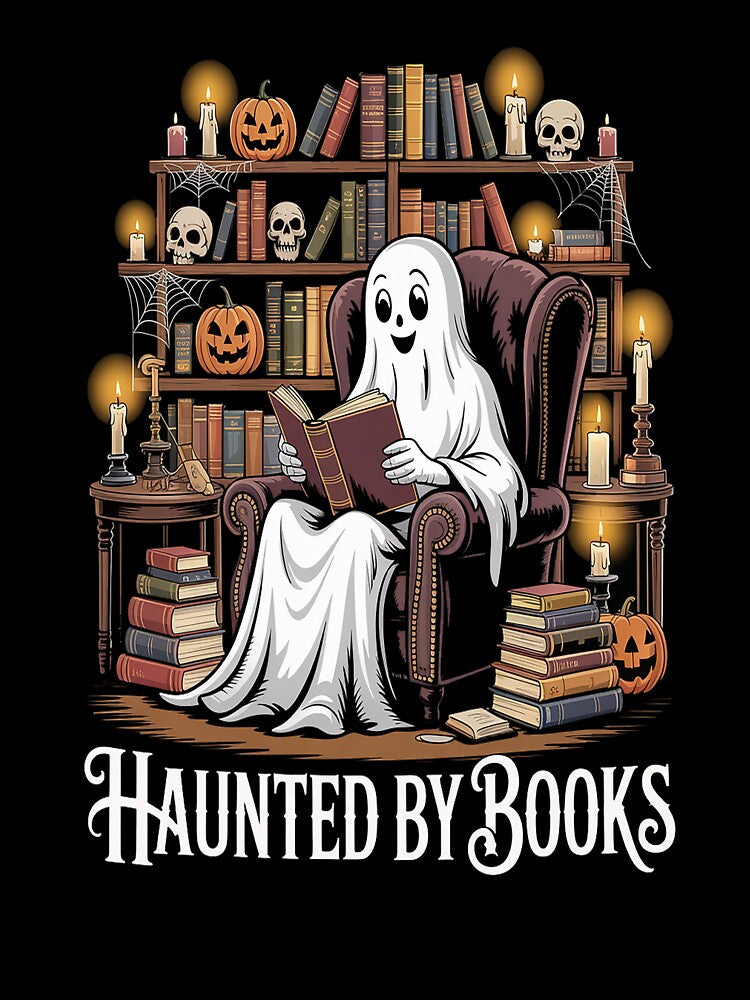 Spooky Bookish Haunted Bookstore Halloween by VladoZork