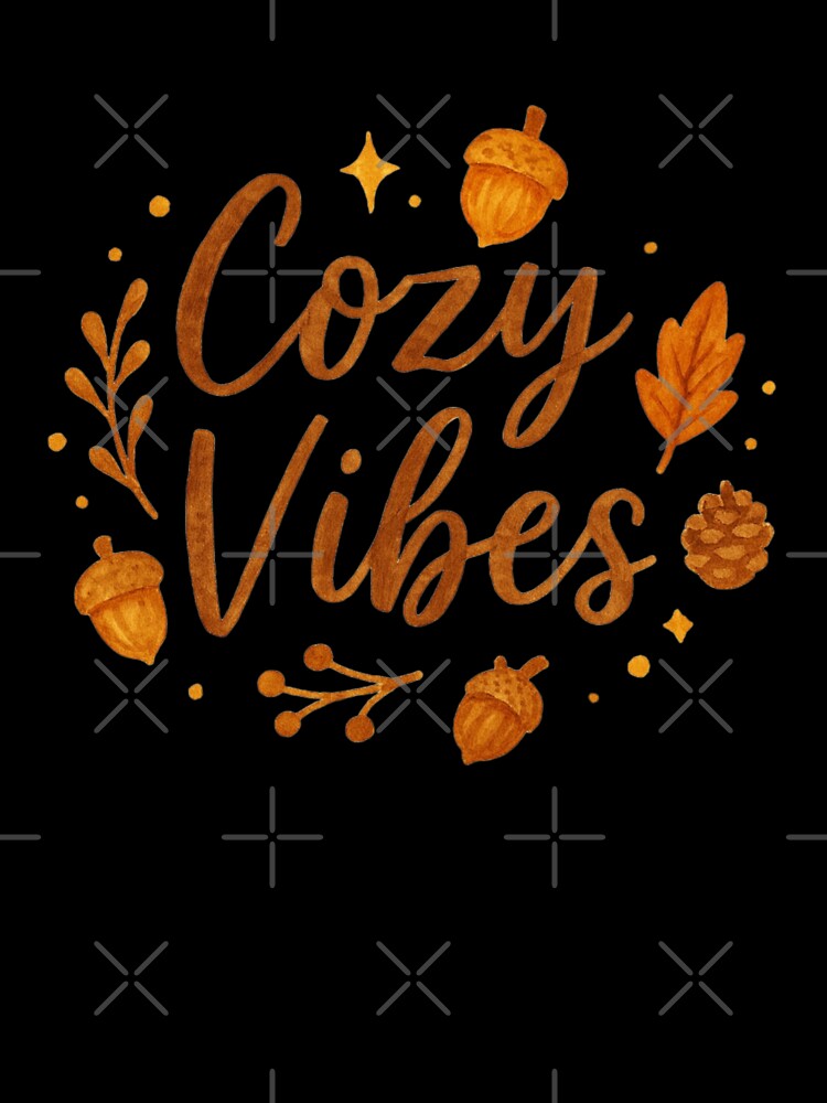 Cozy Vibes Sticker & More | Autumn Aesthetic Fall Quote | Warm Cozy Fall Decor by HealthCoreCommunity