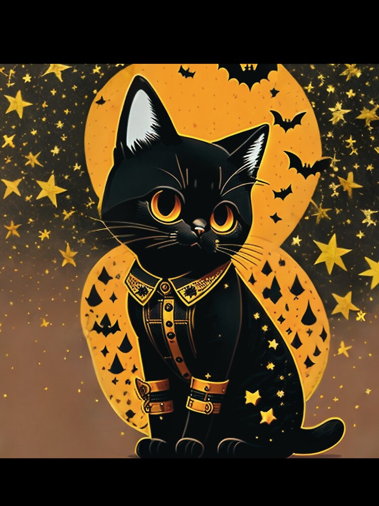 Vintage Halloween Black Cat by Digital-Fusion