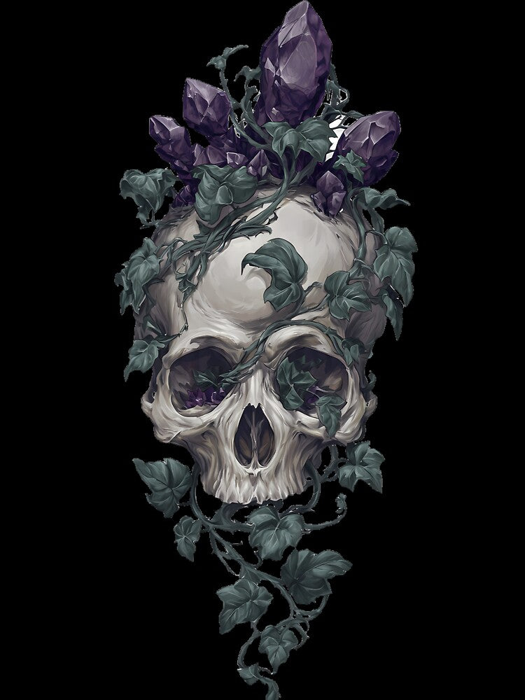 Dark Ivy Skull by IllumeInk
