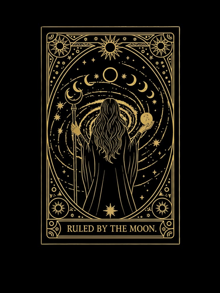 Cancer Tarot Card T-Shirt – Dark Moon Zodiac Astrology Shirt by Still Ronin Art