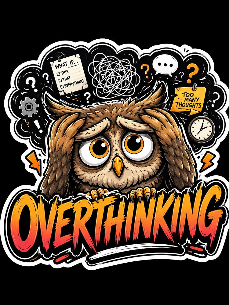 Overthinking Owl | Too Many Thoughts by PixoNest