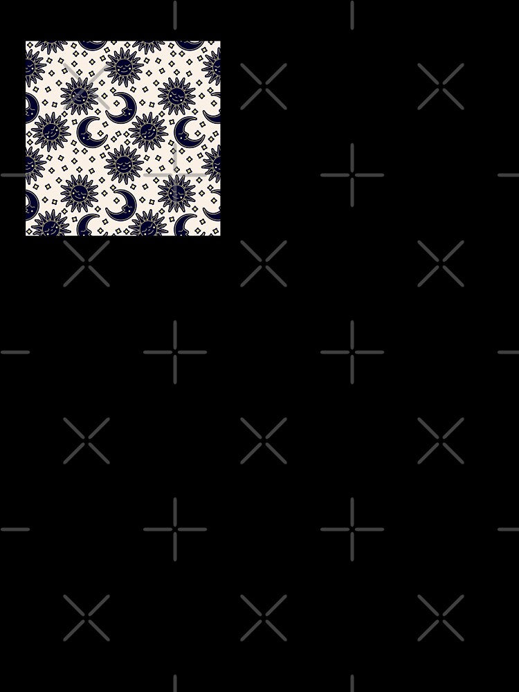 pink sun and moon pattern by dottiedigitals