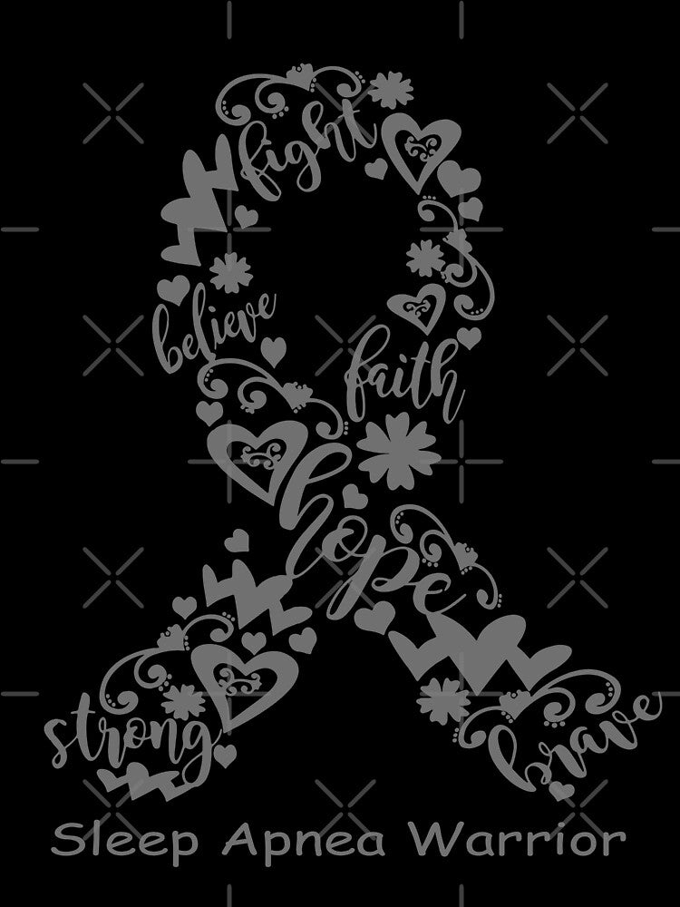 Sleep Apnea Warrior - Sleep Apnea Ribbon Strong Hope Believe Fight Faith Brave by CansellBar