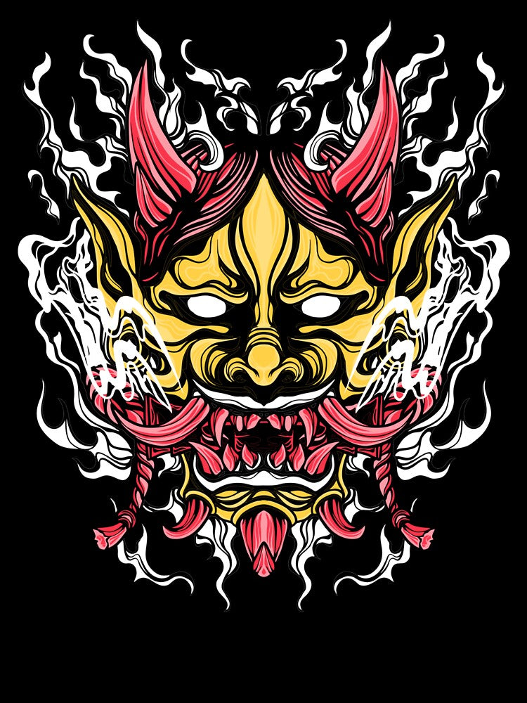 Japanese Demon Mask by Wachi-A