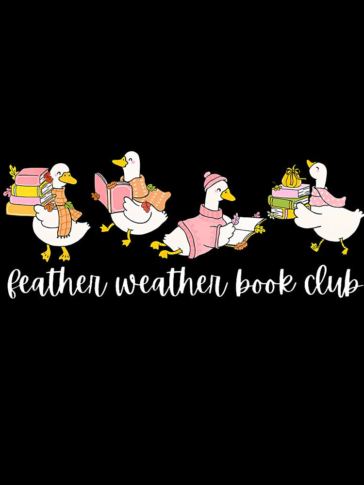 Feather Weather Book Club Fall Goose Coffee Weather by JuanitaJulia