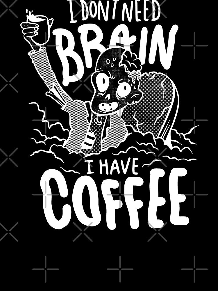 white halloween coffee drinking zombie by Gossip Rag