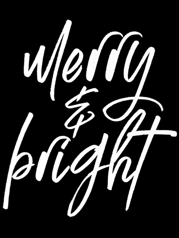 Merry and Bright Print Letters Merry Christmas Design by pestbeect1