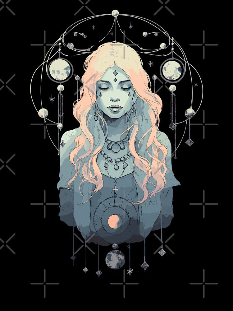 Spiritual Moon Girl by RetroPrints