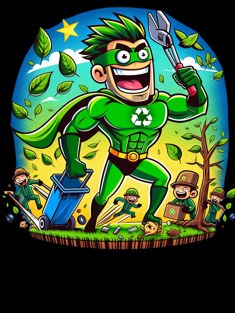 Eco Warrior in Action Saving the Planet One Tee at a Time by Kuki-shop
