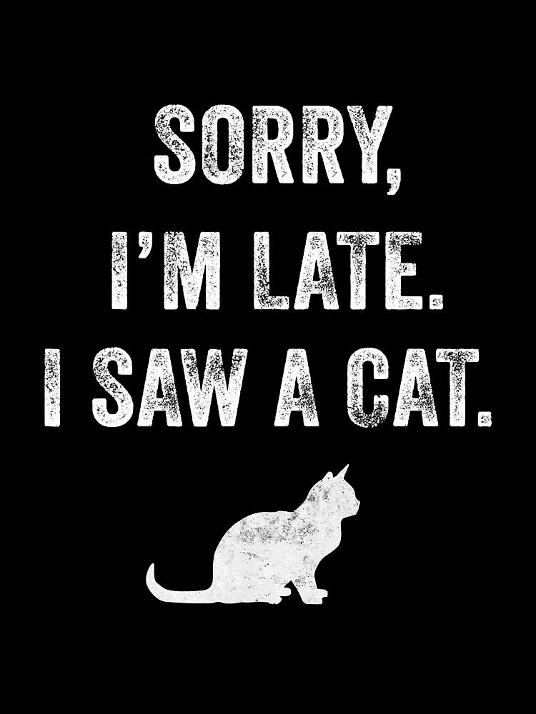Sorry Im Late I Saw A Cat Pet Lover by vohaithuy224