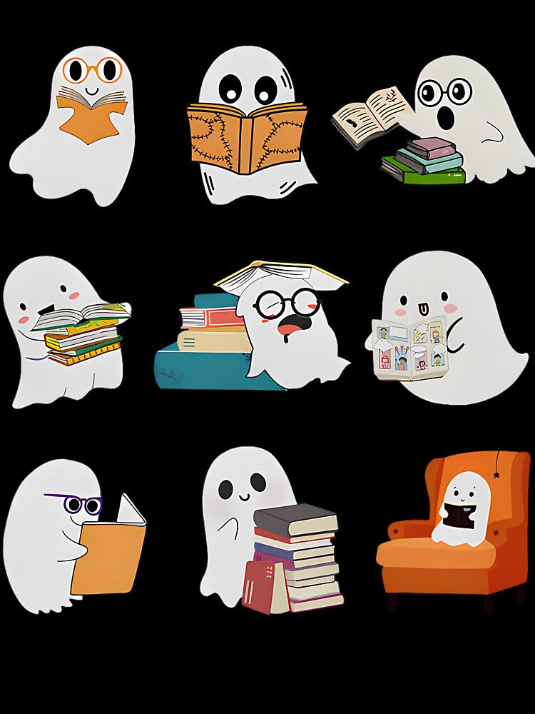 Ghost Reading Teacher Halloween Librarian Book Lover School by fgazcbionf57