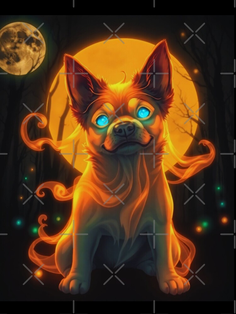 Spectral Pup: Ghostly Glow Dog Tee by TshirtTown77