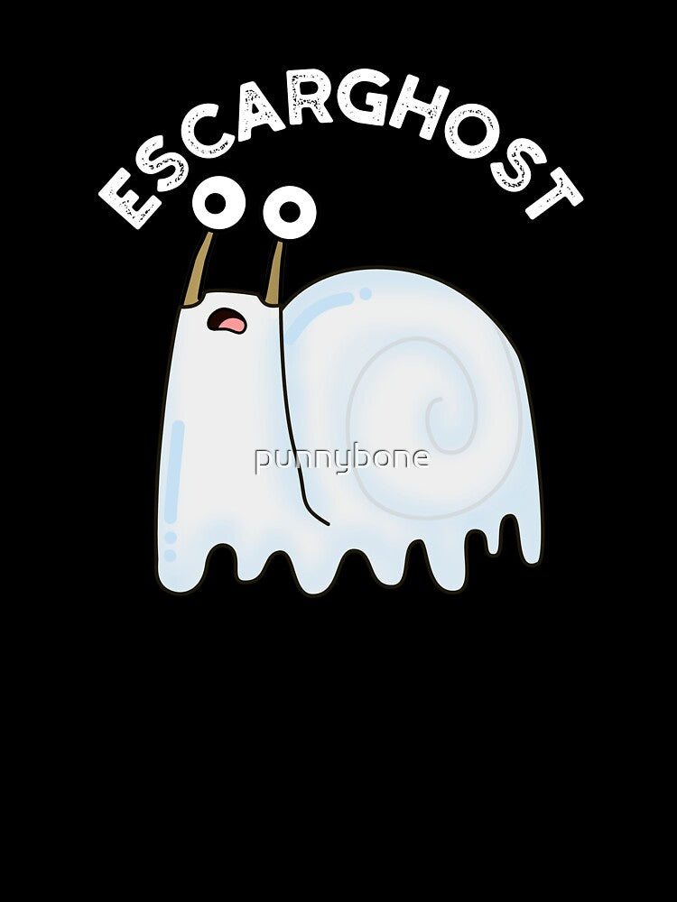 Escarghost Funny French Ghost Snail Puns (Dark BG) by punnybone