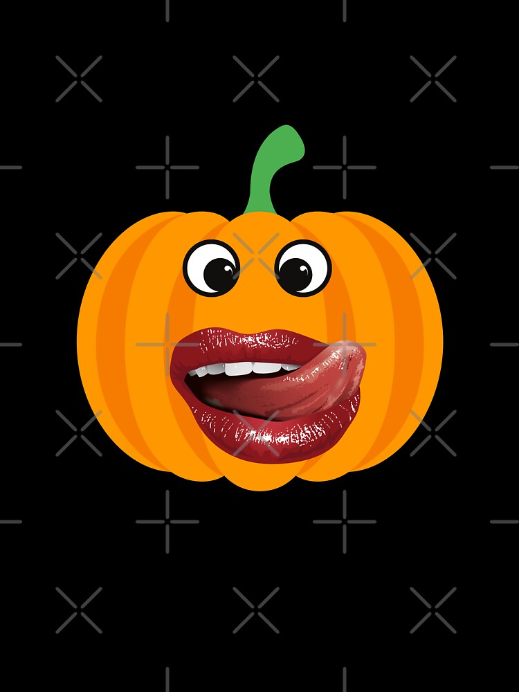 Funny Lip Licking Pumpkin by ijdesigns