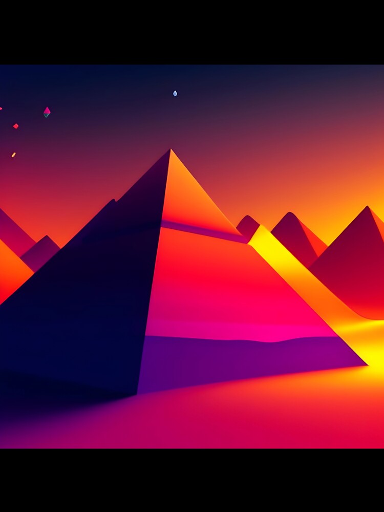 Dark minimalist moutain geometry - 1 by SpecialForceART