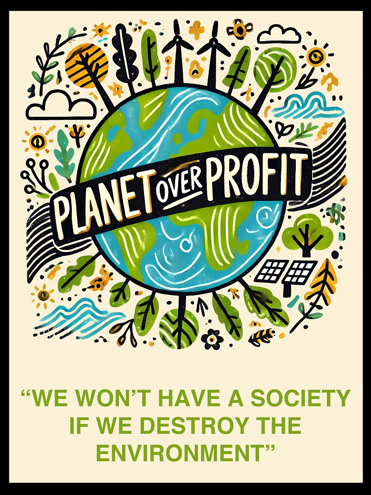Planet Over Profit by PixelCraftArt