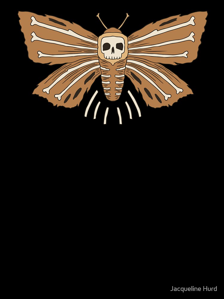 Death's Head Hawk Moth Floral by Jacqueline Hurd