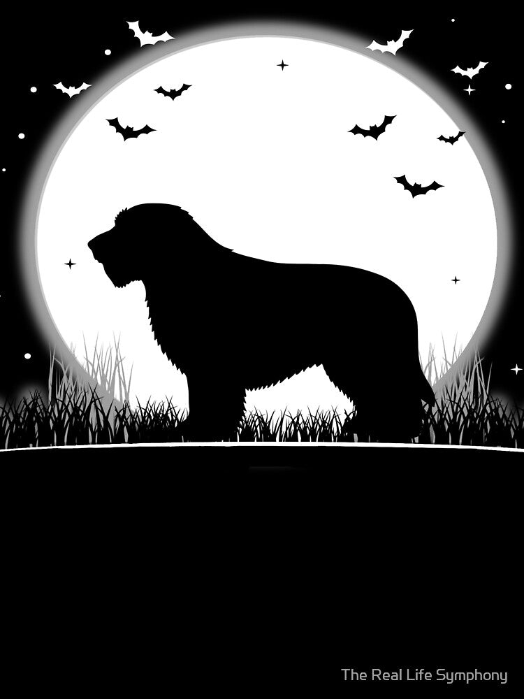 Bearded Collie Dog – Halloween Moon Silhouette by The Real Life Symphony