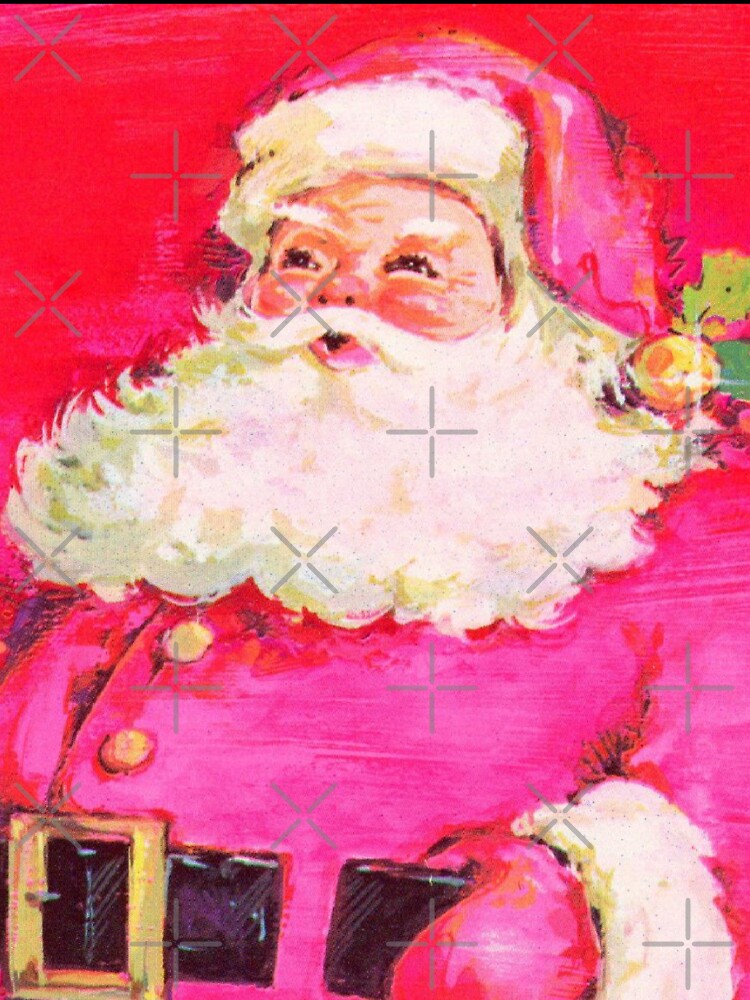 Vintage Christmas Pink Santa Claus by Teetans