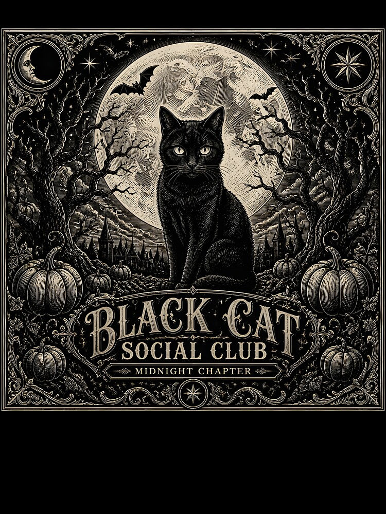 Black Cat Social Club Gothic Halloween by LiviuGligoros