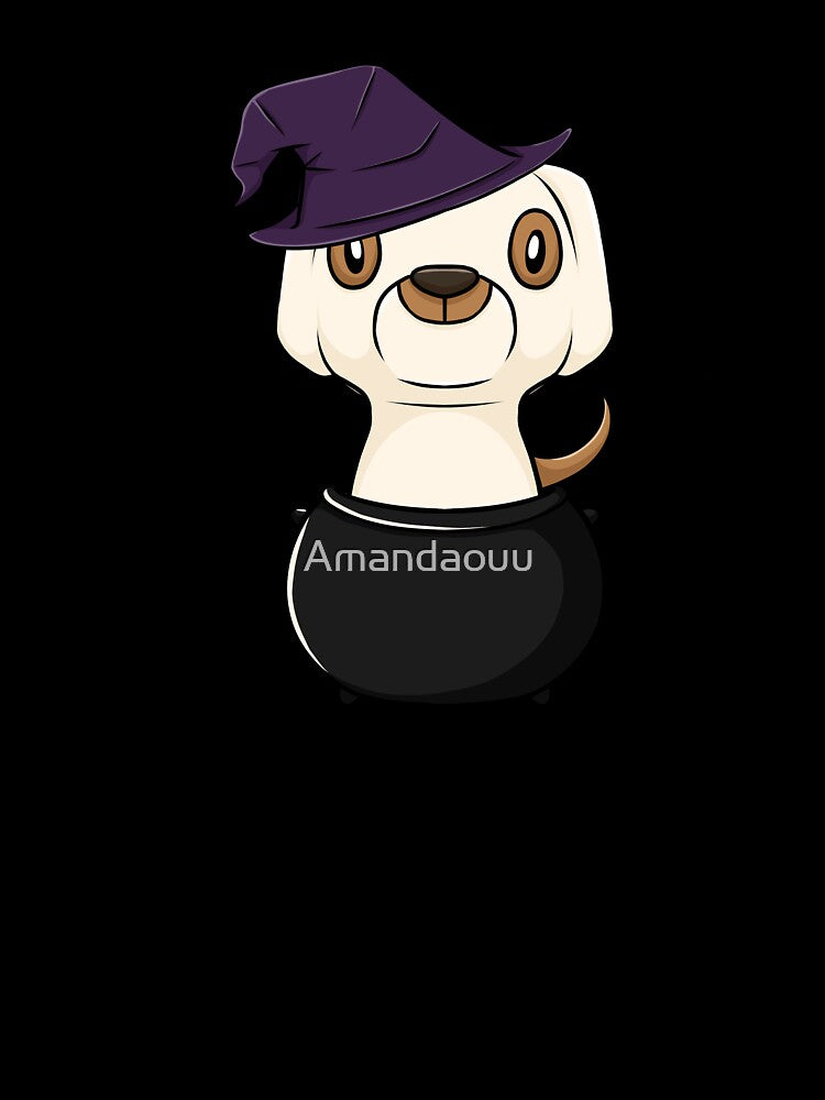 Ghost Dog in Cauldron by Amandaouu