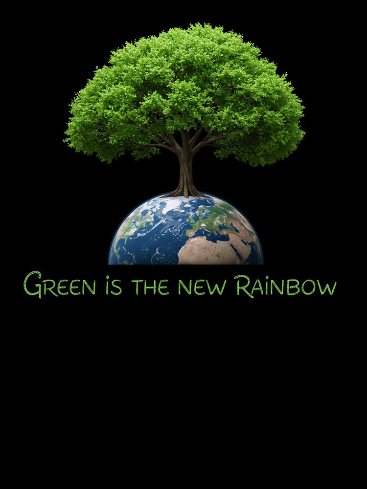 Green is the New Rainbow: Funny Eco-Friendly Design by MotivaChic