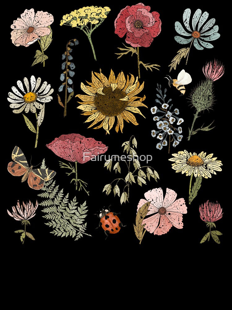 Retro Wildflowers by Fairymeshop