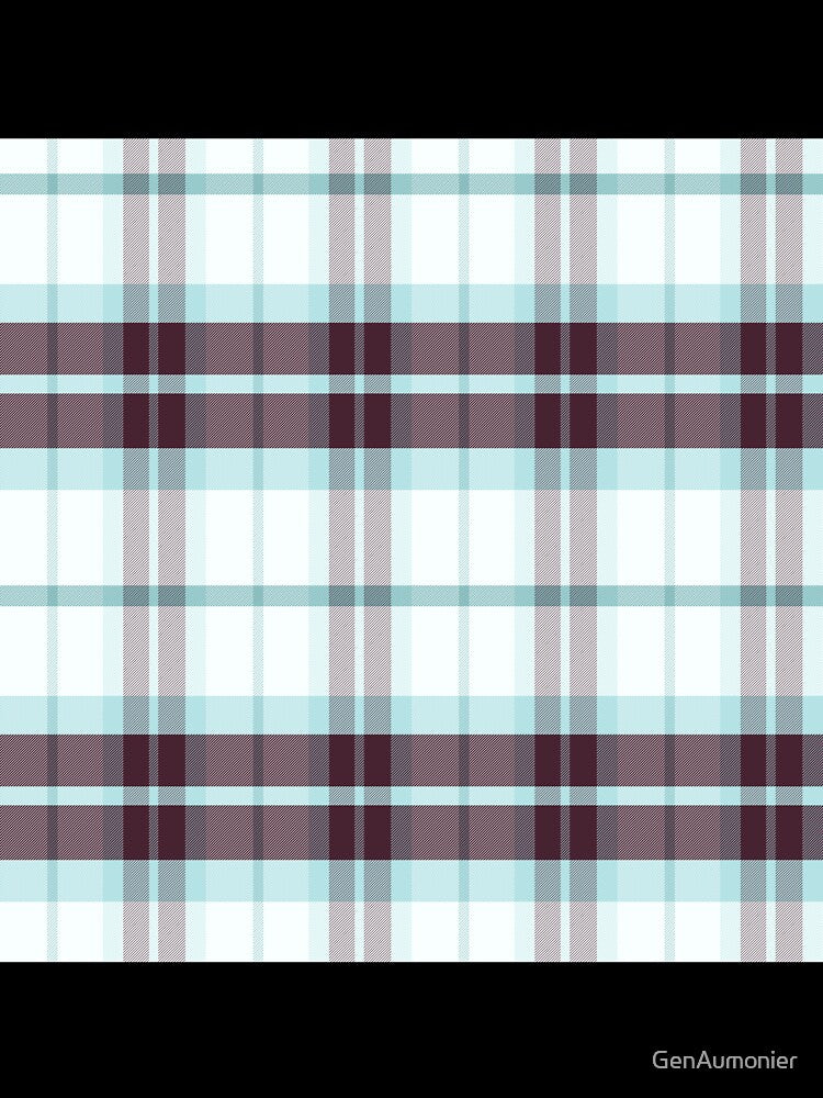 Winter Aesthetic Ossian 2 Hand Drawn Textured Plaid Pattern by GenAumonier