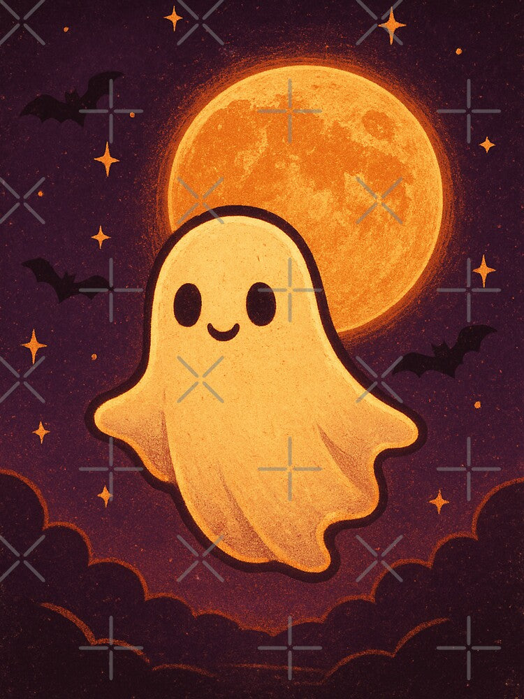 Creepy Cute Ghost – Retro Halloween Aesthetic by RouniBoutique
