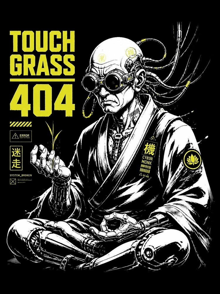 Touch Grass 404 Error Funny Gamer Indoor Life by macadolie