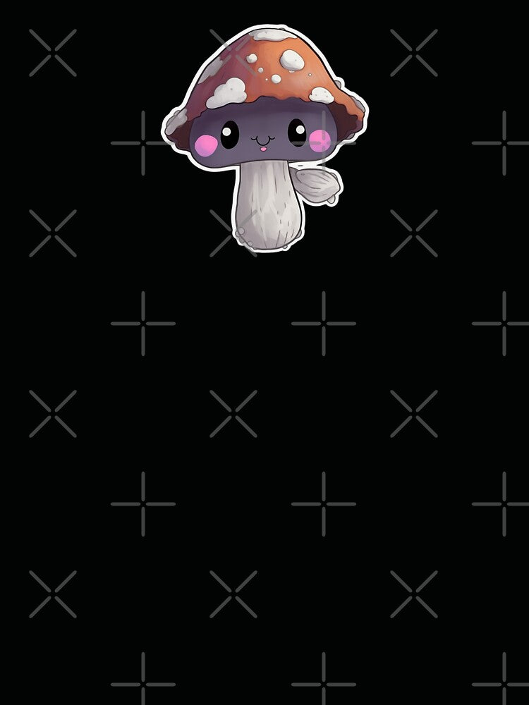 Kawaii Purple Mushroom | Cute, Mystical, Anime, Happy, Manga, Aesthetic, Happy, Fungus, Fungi, Nature, Japanese, Cartoon, Love, Shroom, Toadstool, Goblincore by FantasySoul