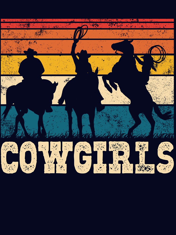 Cowgirls Horse Wranglers Rodeo Retro Women's Cowgirls Gear by DynamicDesign