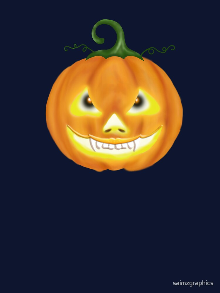 Halloween scary evil pumpkin by saimzgraphics