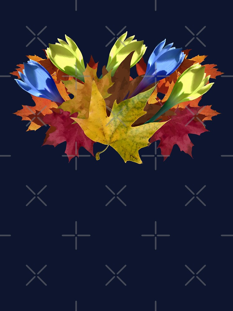Autumn bouquet with colorful leaves and flowers by mariya-ivanova