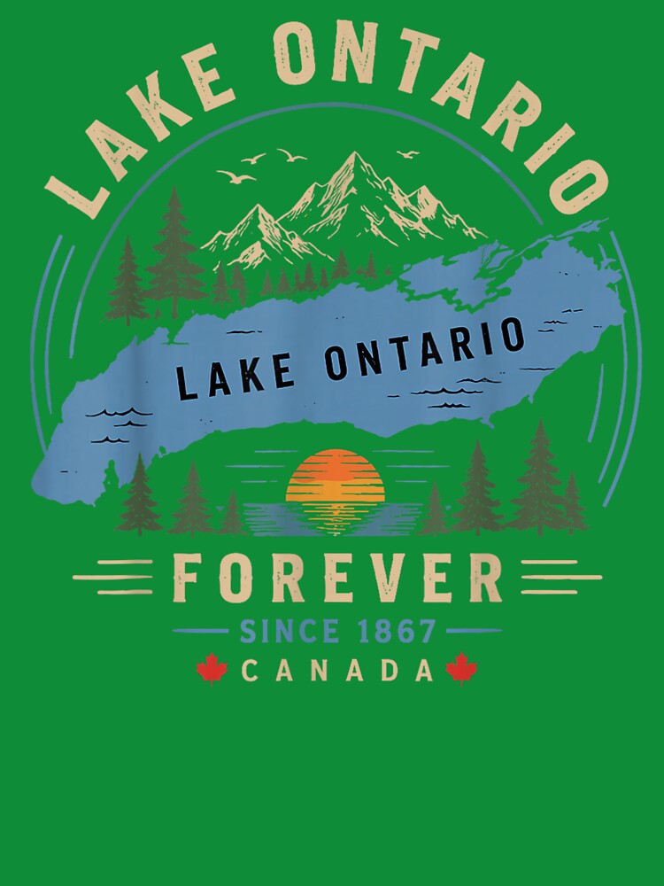 Lake Ontario Forever Canada Since 1867 Vintage Lakeside by leevekaArt