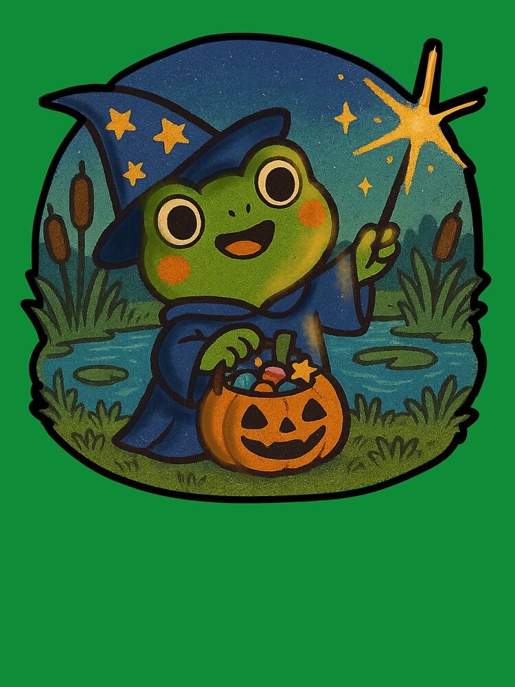Wizard Frog Halloween Magic by MythicPixel
