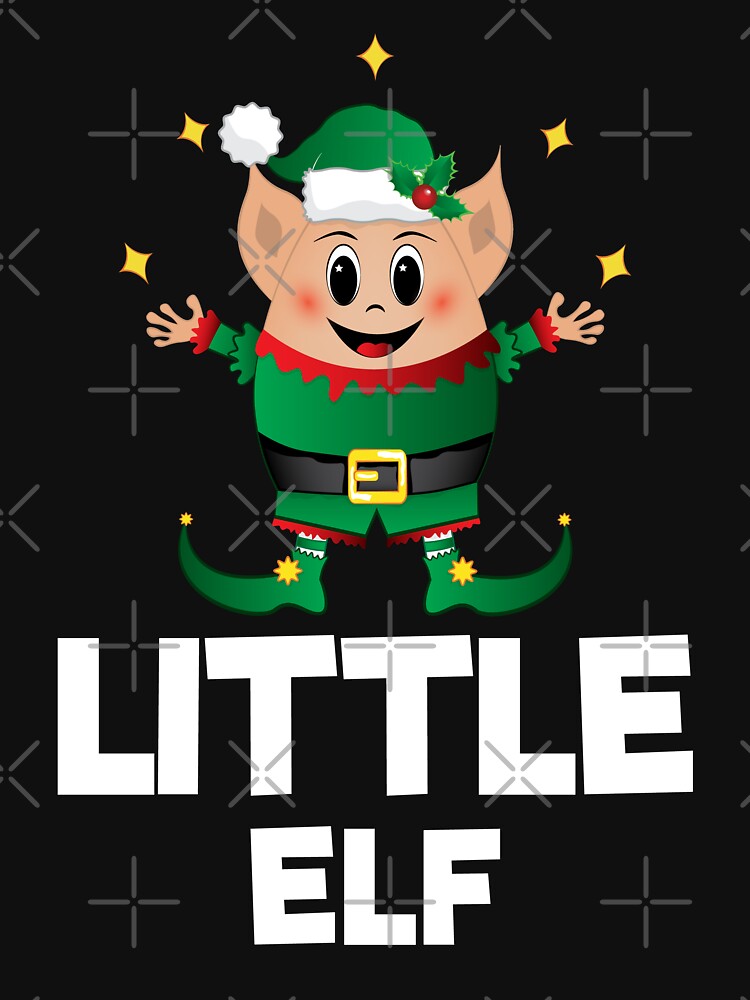 Little Elf Christmas Funny Cute Merry Xmas Costume Squad by ZNOVANNA