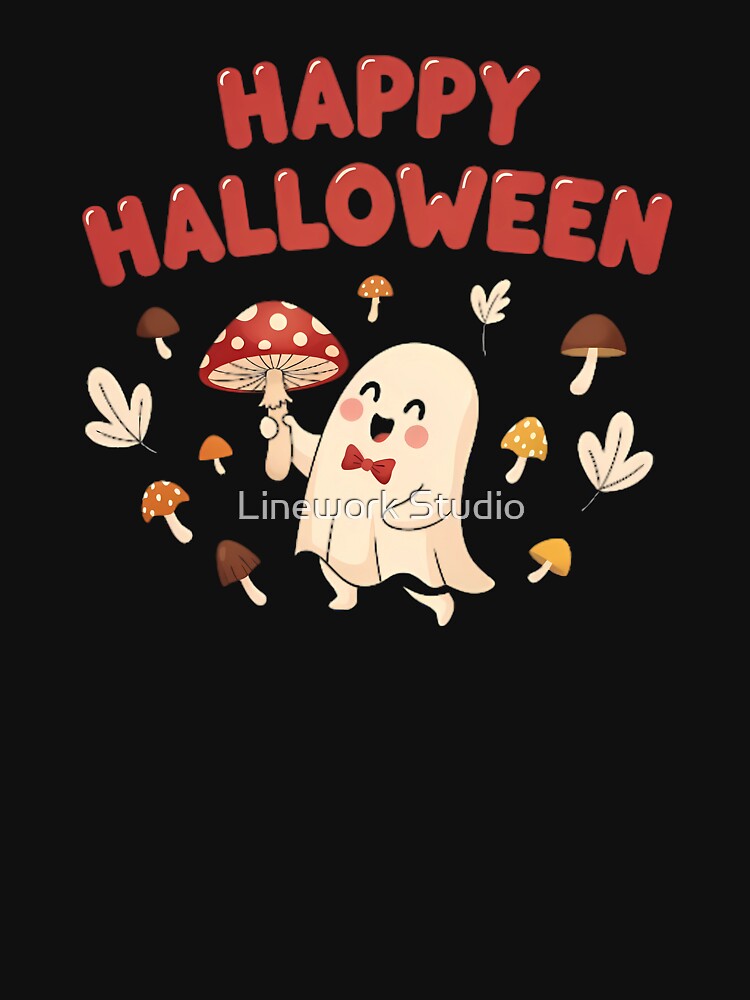Cute Ghost Happy Halloween by Linework Studio