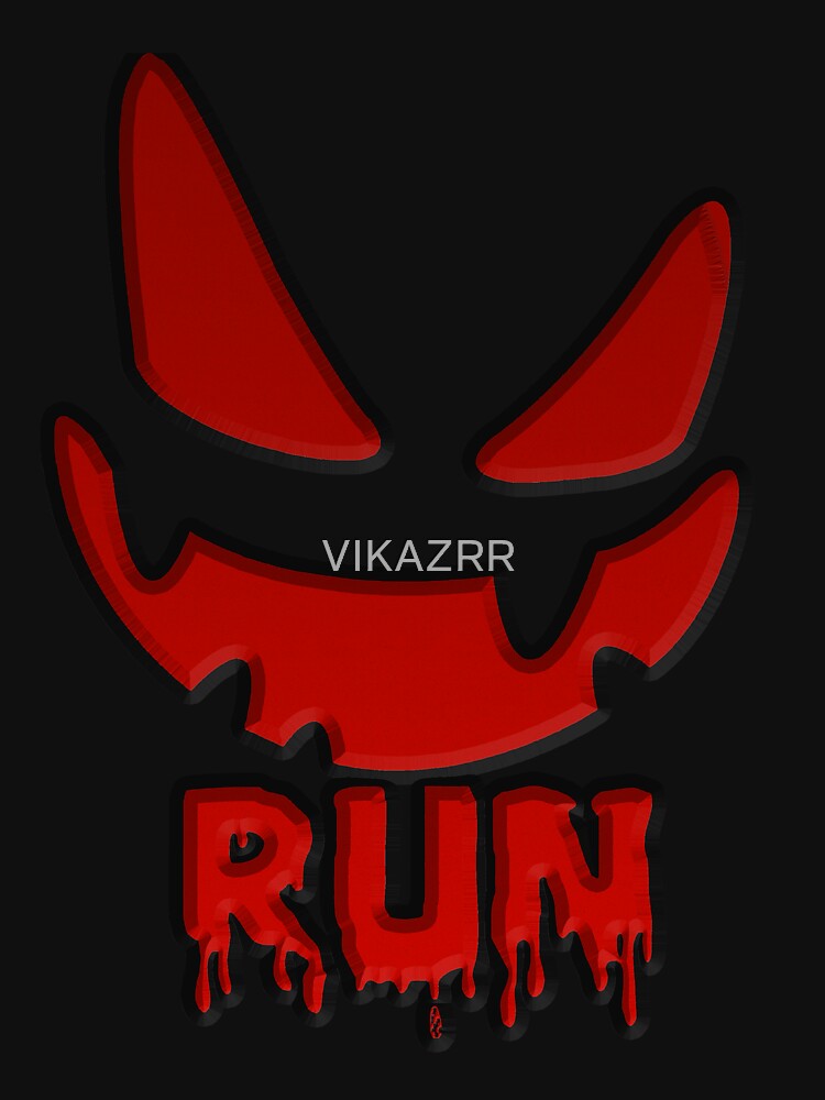 Run Halloween Pumpkin face Costume Halloween Not funny T-Shirt T-Shirt by VIKAZRR
