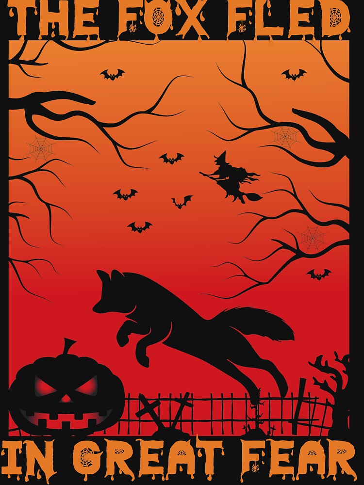 Halloween Fox t-shirt design T-Shirt by Designer-Squad