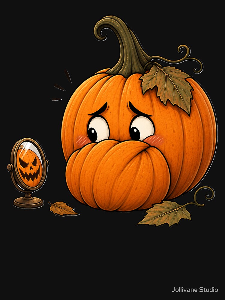 The Shy Pumpkin – Funny Halloween Jack O Lantern Cartoon by Jollivane Studio