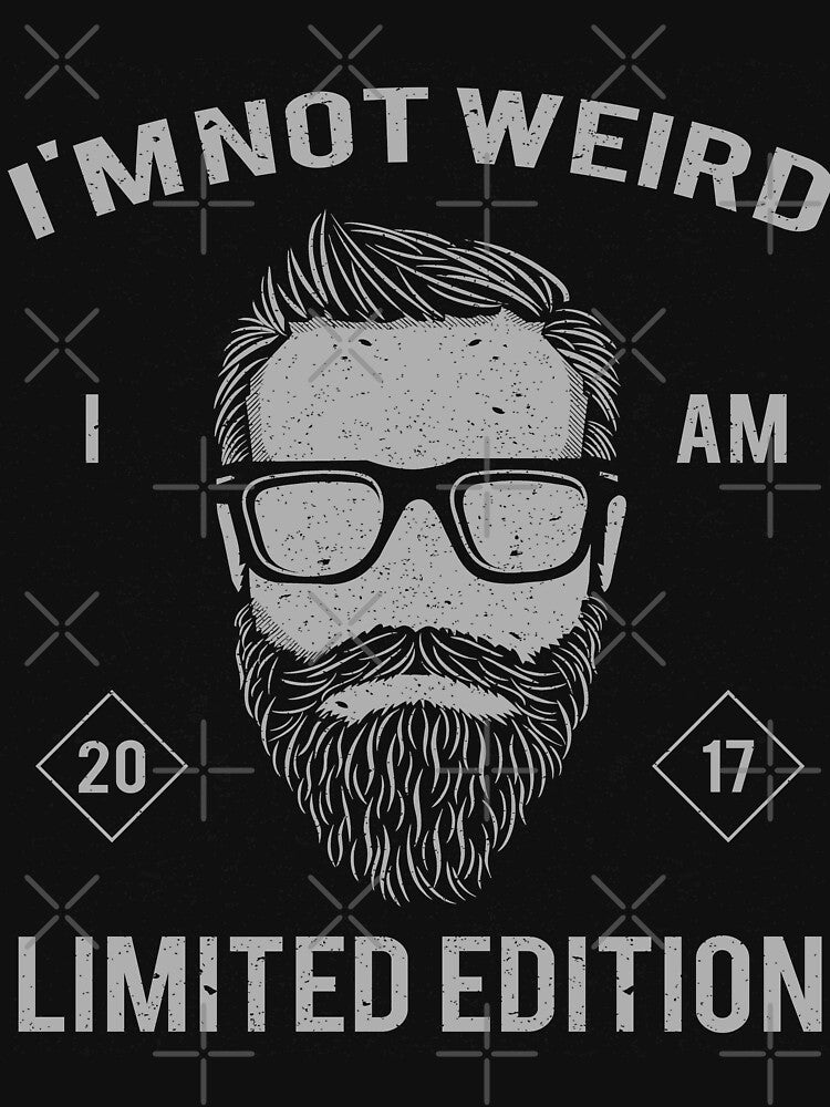 Limited Edition Bearded Hipster Retro Vintage Distressed Design by JakeRhodes