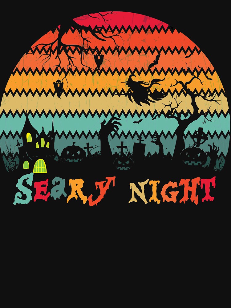 Seary night halloween t-shirt design by Designer-Squad